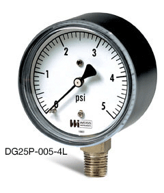 3000 psig SWP 1/4 FNPT Back Connection Mid-West 142-AA-00-OO-100H Differential Pressure Gauge with Aluminum Body and 316 Stainless Steel Internals 0-100 IN H2O Range 2-1/2 Dial 3/2/3% Full Scale Accuracy Diaphragm Type 
