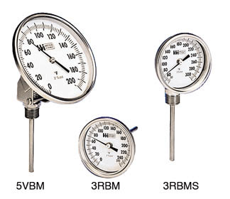 Weiss 5VBM12-550 Bi-Metal Thermometer with a 12 Stem, 50 to 550°F (0 to  260°C)
